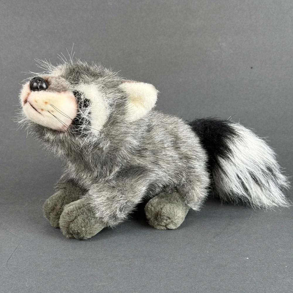 Ganz Forest Friends Ramona Raccoon Toy Plush Grey Black 12 Inch Animal